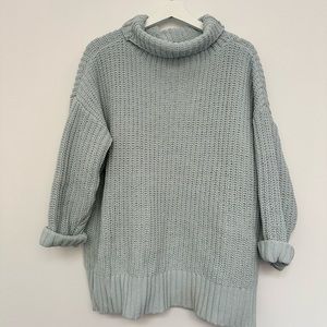 Light Blue Knit Turtleneck